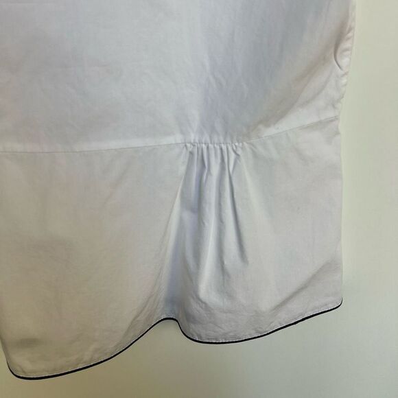 Anthropologie HD in Paris Bennett Sleeveless Collared Peplum Blouse Top White S - Picture 9 of 12